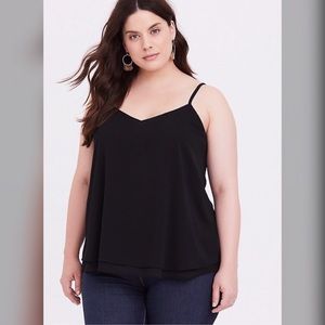 Sophie Chiffon Swing Cami-Black